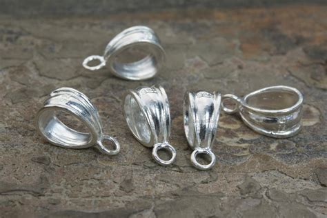 pendant bail sterling silver|sterling silver jewelry pendant bails.